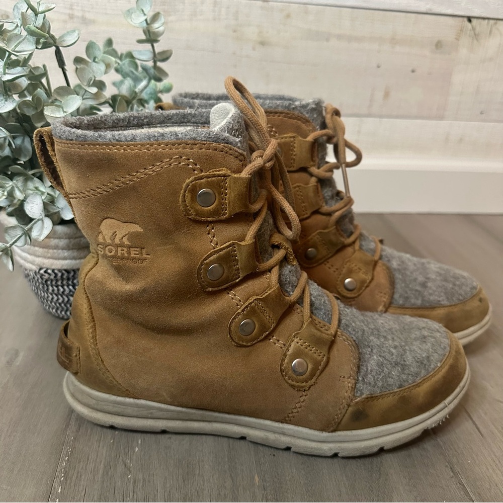Sorel Explorer Joan Boots Women’s 8.5 Brown/grey - Picture 9 of 11
